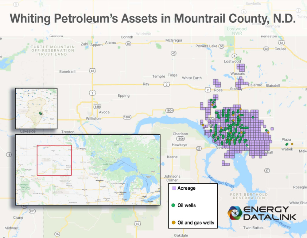 Whiting Petroleum Sanish Field Asset Map