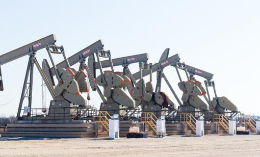 Oil field equipment in Texas.