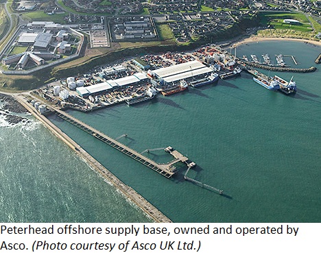 Peterhead offshore supply base, Asco, Aberdeen, Statoil