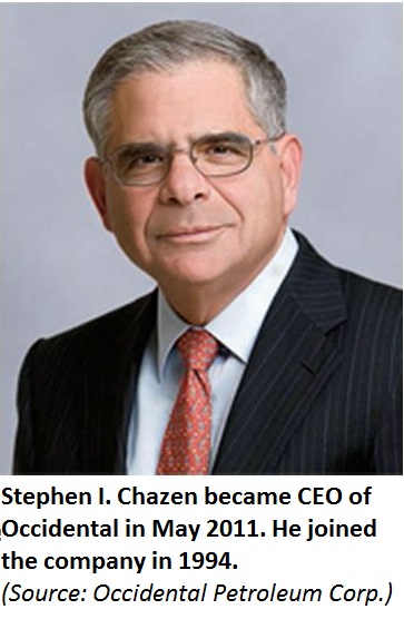 Stephen Chazen, Occidental, CEO, transition