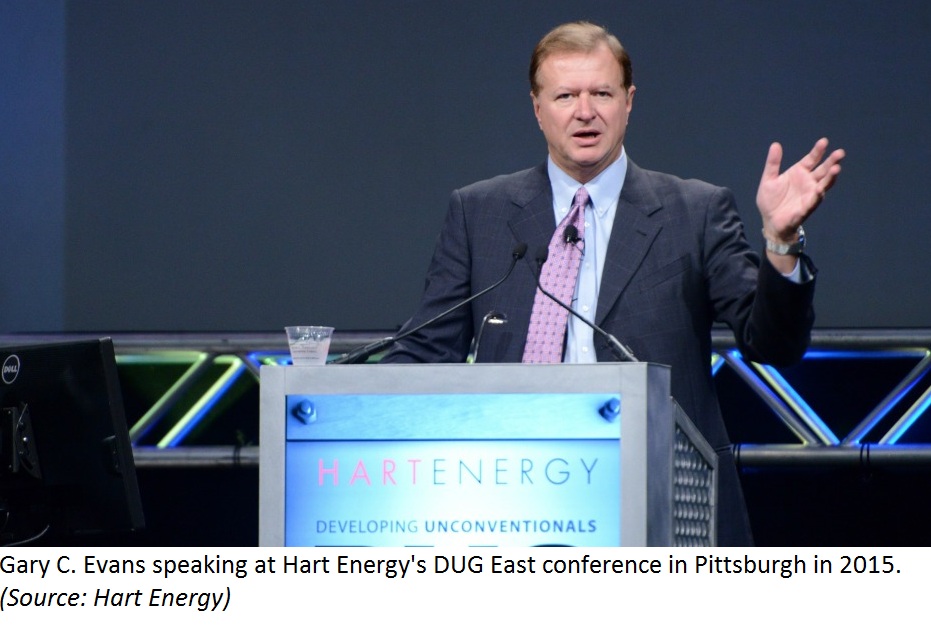 Gary Evans, DUG, East, Hart Energy, Magnum Hunter, resources, CEO, 2015, conference, Pittsburgh