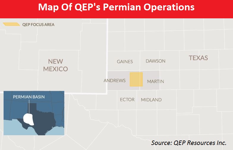 QEP Resources, oil, gas, energy, shale, fracking, Midland Basin, Permian, Martin County, Texas, 600 million, deal, acquisition, purchase, map, Wolfcamp, Spraberry, Chuck Stanley