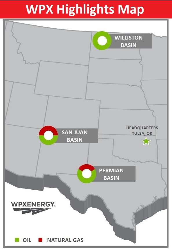 WPX Energy, oil, gas, highlights, map, Texas, New Mexico, Permian Basin, Delaware Basin, Eddy County