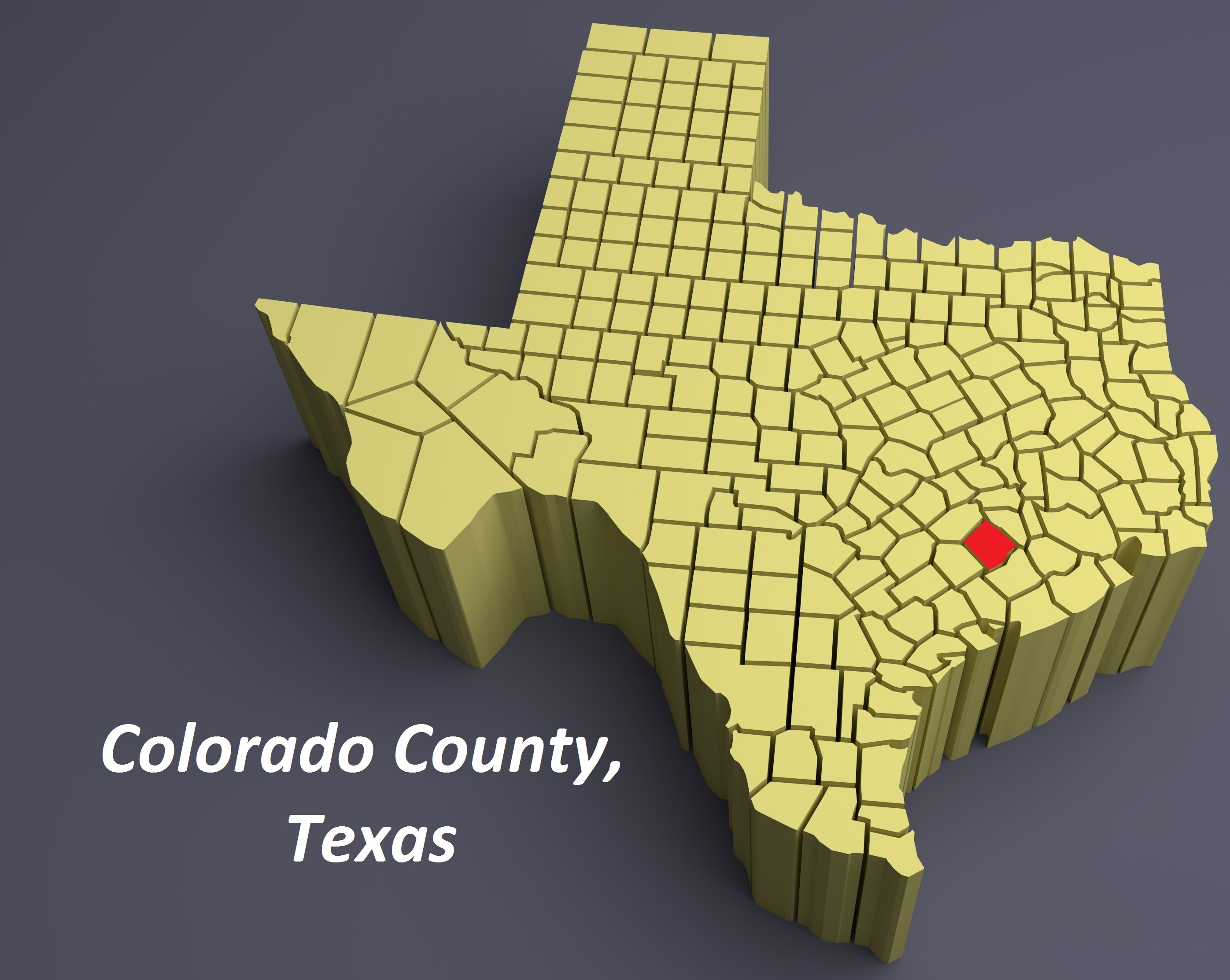 Colorado County, Texas, map
