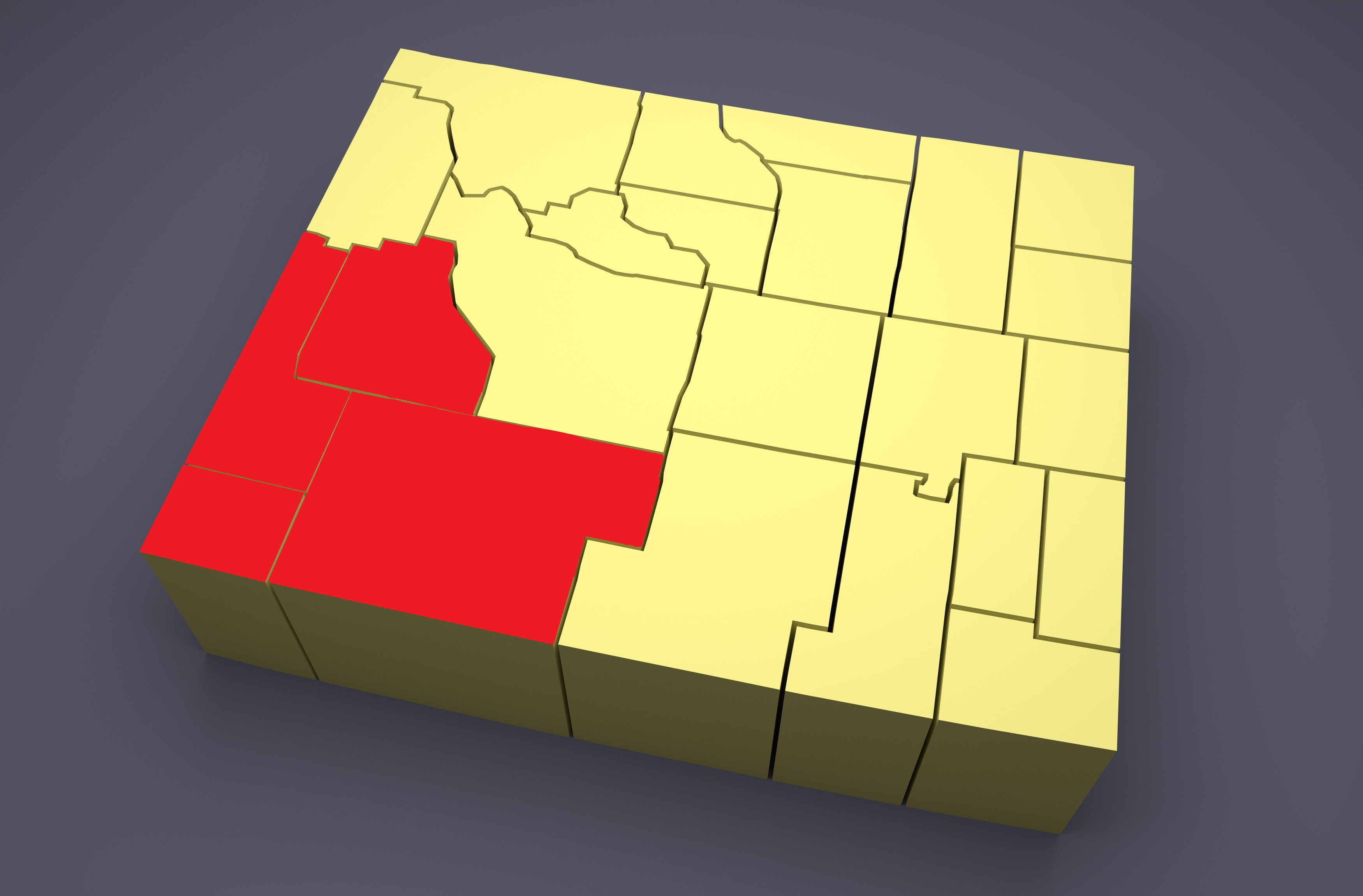 Wyoming, Lincoln, Sublette, Sweetwater, Uinta, map