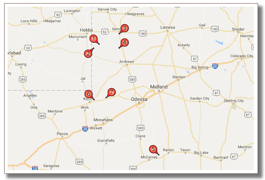 Texas, map, Central Basin Platform, Permian Basin, oil, natural gas, horizontal drilling, activity highlights, Hart Energy, Larry Prado