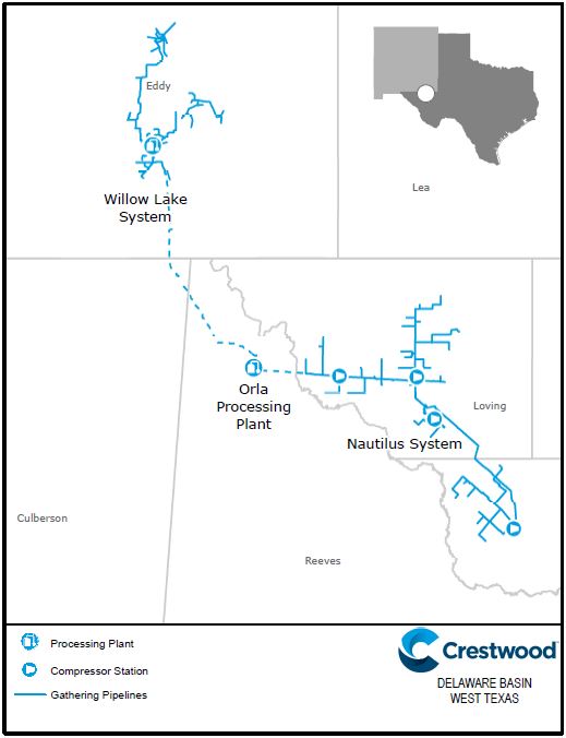 Crestwood, First Reserve JV To Expand Delaware Basin Processing Capacity With New Project West Texas Map