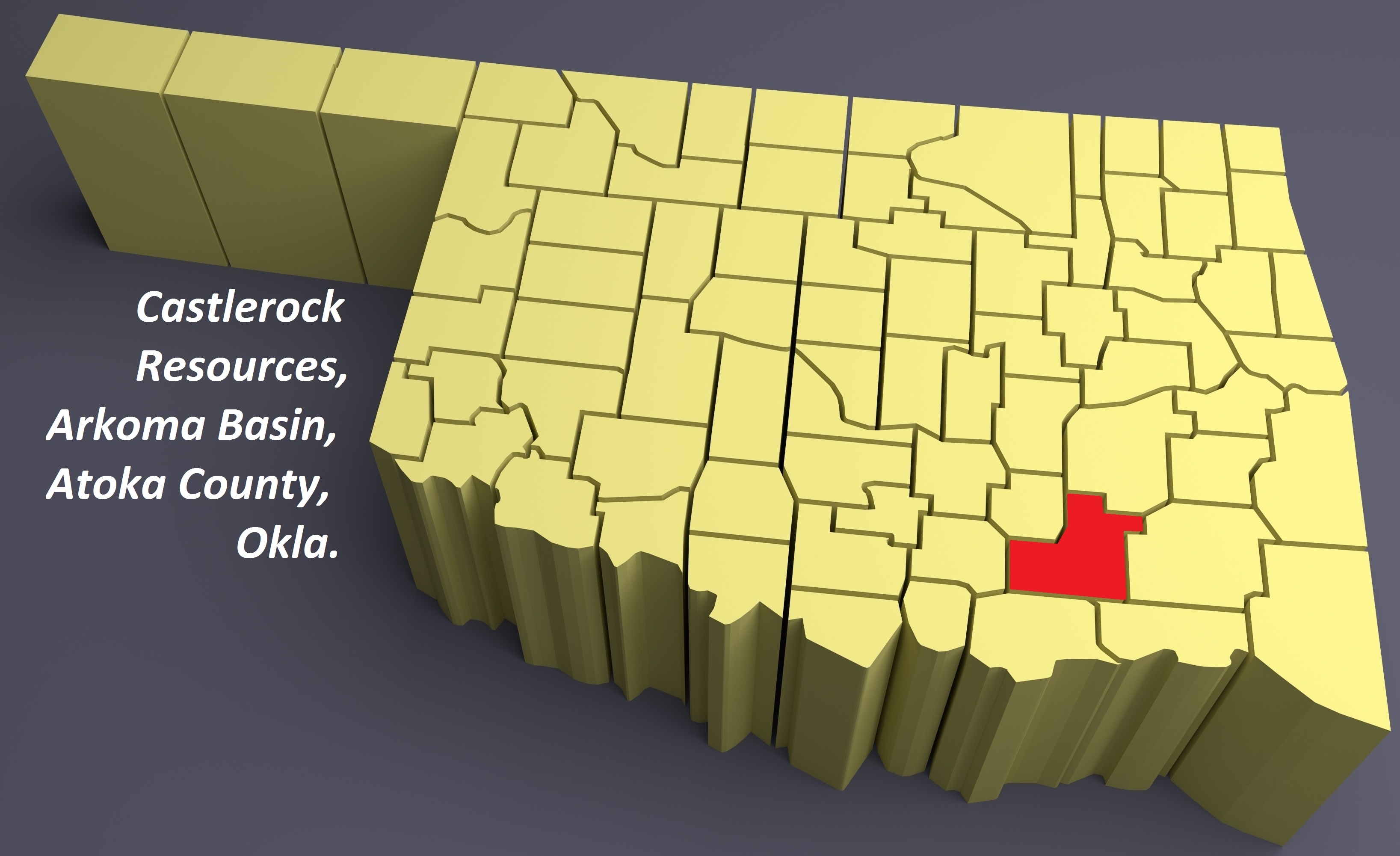 Castlerock Resources - Arkoma Basin - Atoka County, Okla. - Map