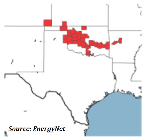 Midcontinent Region Arkansas Colorado Kansas Oklahoma Texas EnergyNet Map