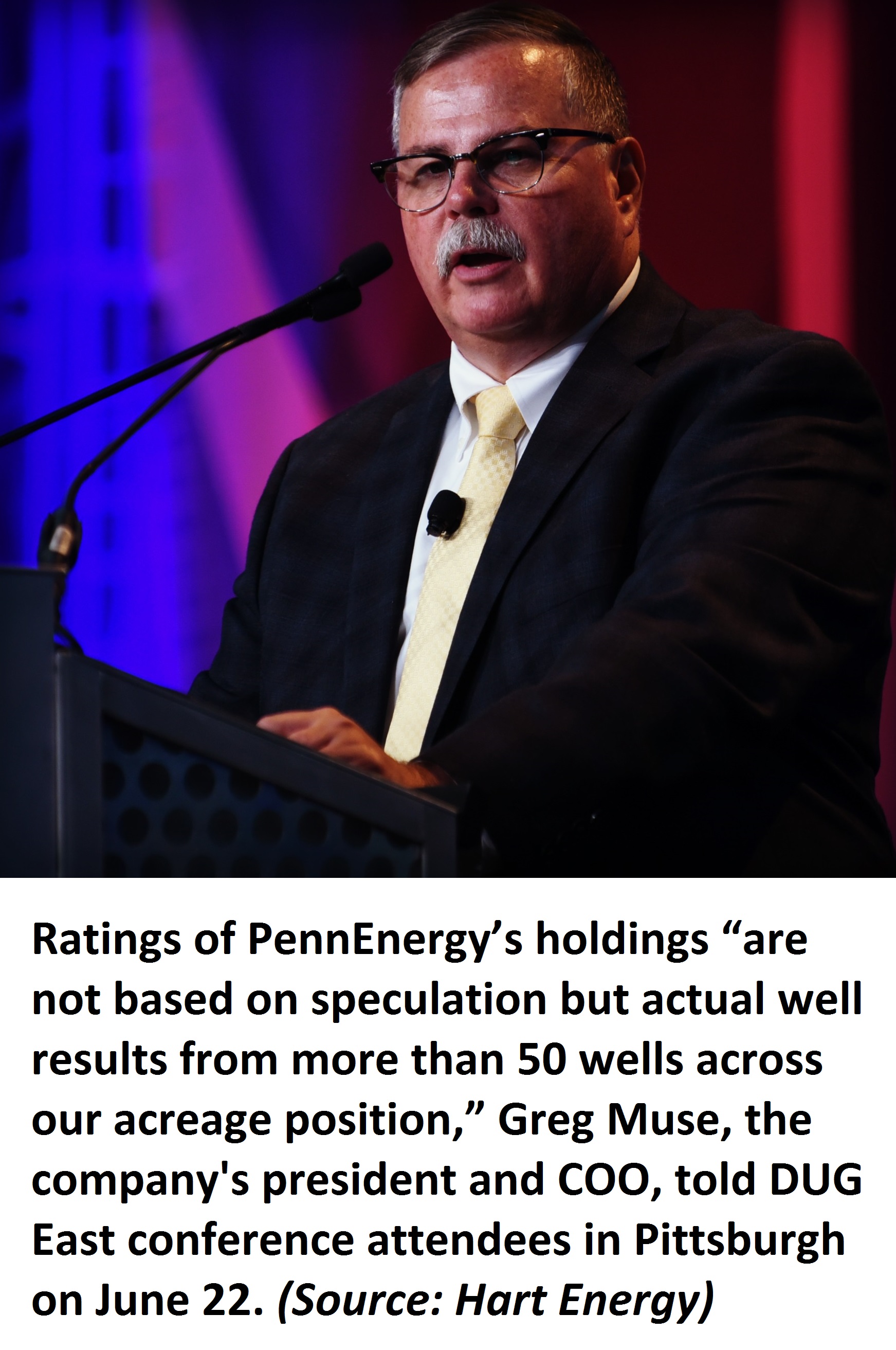 PennEnergy Resources' President and CEO Greg Muse at Hart Energy's DUG East conference in Pittsburgh on June 22.
