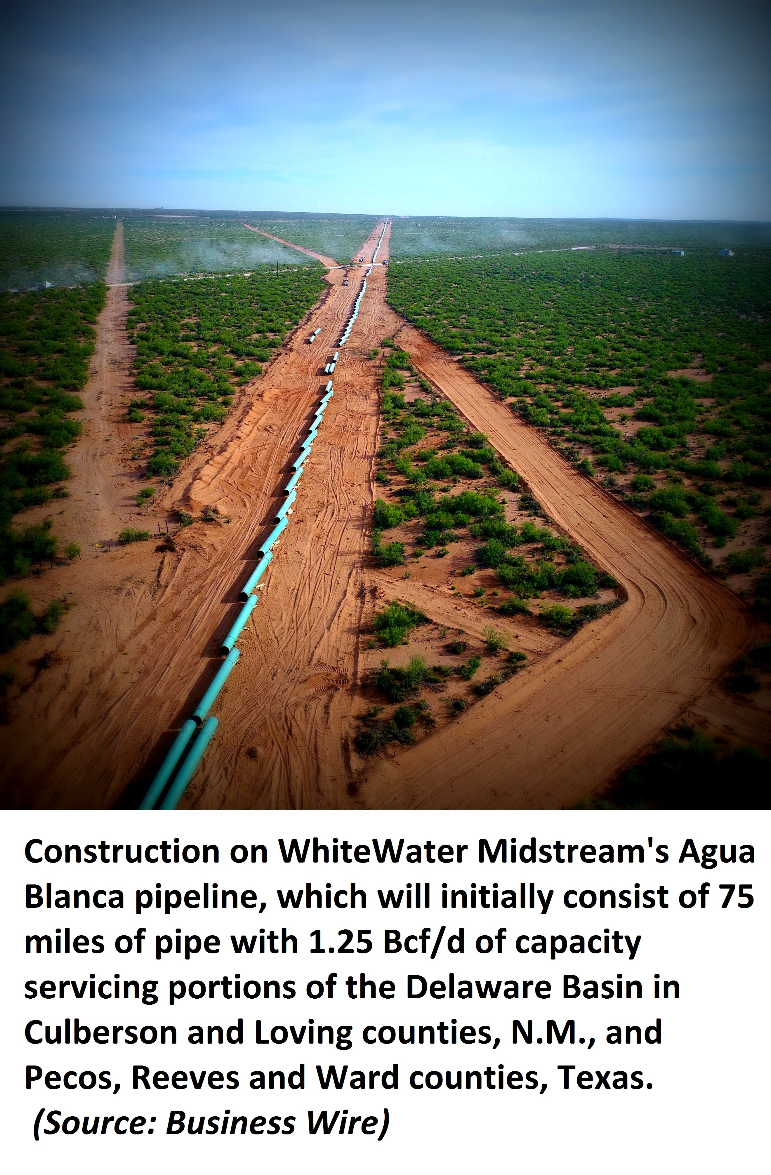 WhiteWater Midstream Agua Blanca Delaware Basin Pipeline