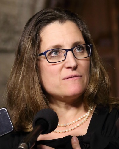 Canadian Minister of Foreign Affairs Chrystia Freeland 
