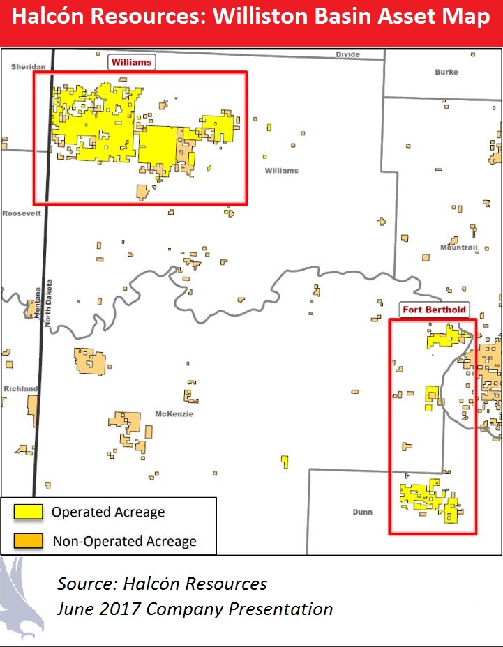 Halcón Resources: Williston Basin Asset Map