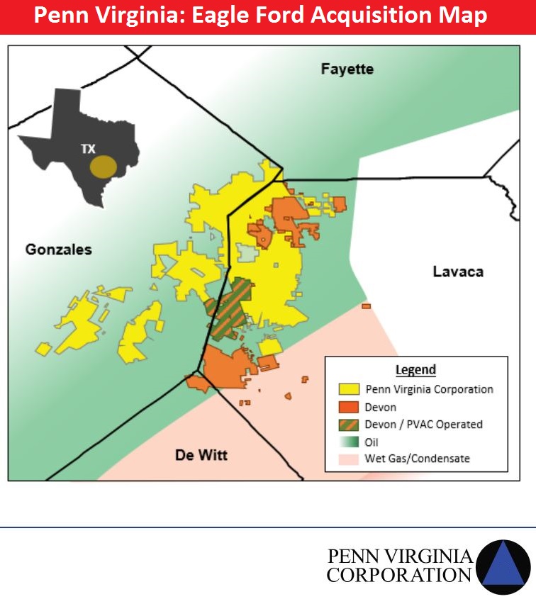 Penn Virginia: Eagle Ford Acquisition Map