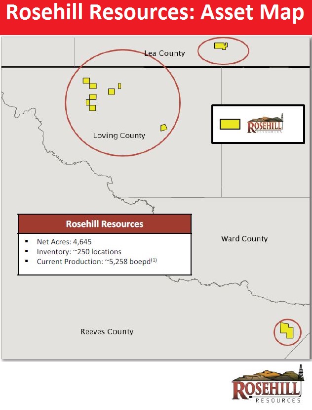 Rosehill Resources: Asset Map