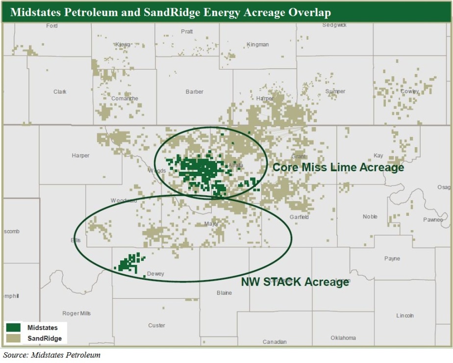 Midstates Petroleum and SandRidge Energy Acreage Overlap