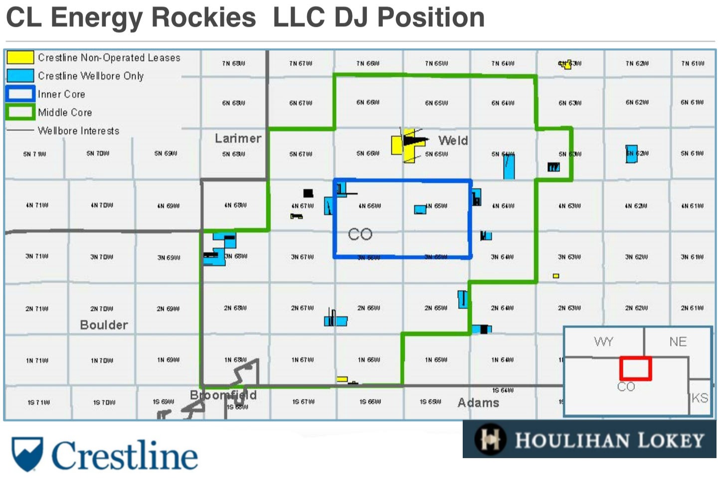 CL Energy Rockies D-J Position Map (Source: Houlihan Lokey Capital Inc.)