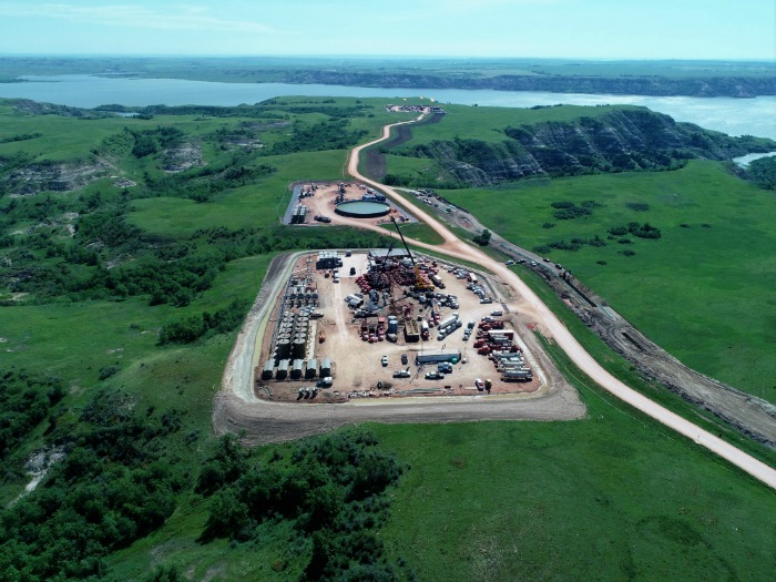 Bruin E&P’s Longs pad on the Fort Berthold Indian Reservation (pictured) is the company’s first set of wells using its own completion design, matching the industry’s best results in the play. (Source: Bruin E&P Partners)