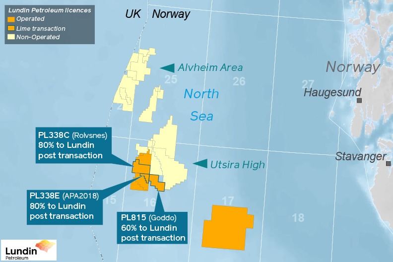 Lundin Petroleum Utsira High Acquisition Map (Source: Lundin Petroleum AB)