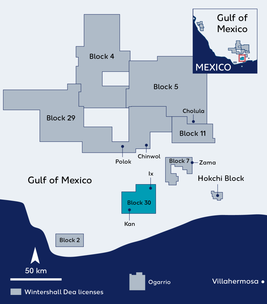 Wintershall Dea’s license portfolio in Sureste Basin offshore Mexico