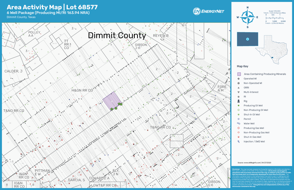 Dimmit County, Texas Caddo Minerals Map