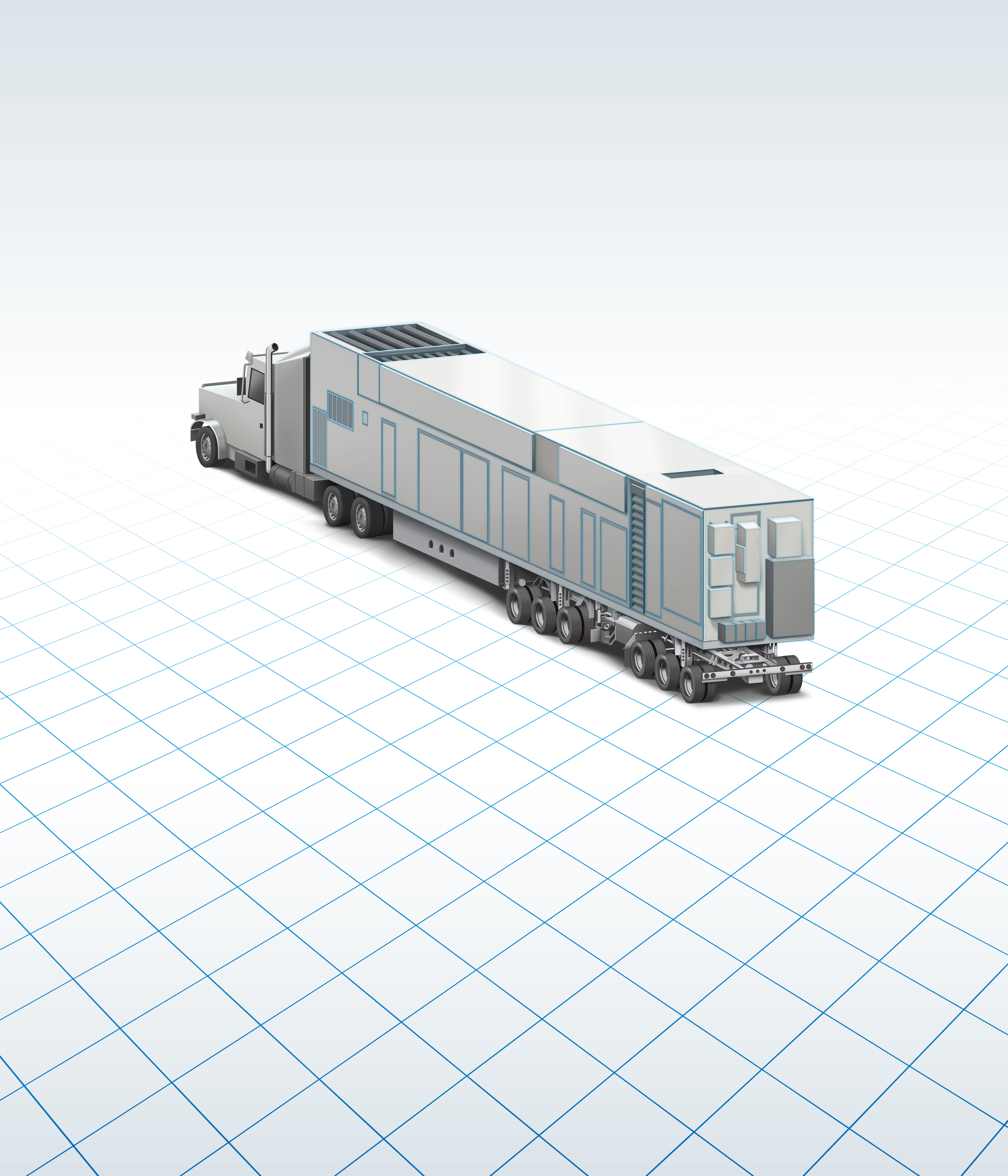 The fuel-flexible SGT-300 DLE mobile power unit comes on a single truck trailer to provide fast power up to 7.9 MW with low emissions. It can be set up in less than 3 hours. (Source for all images: Siemens)