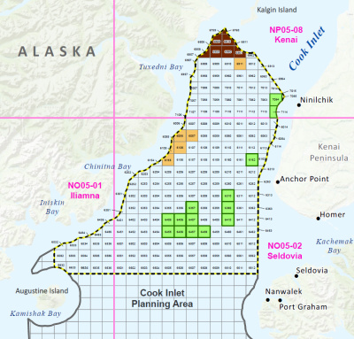 Alaska Cook Inlet BOEM sale map
