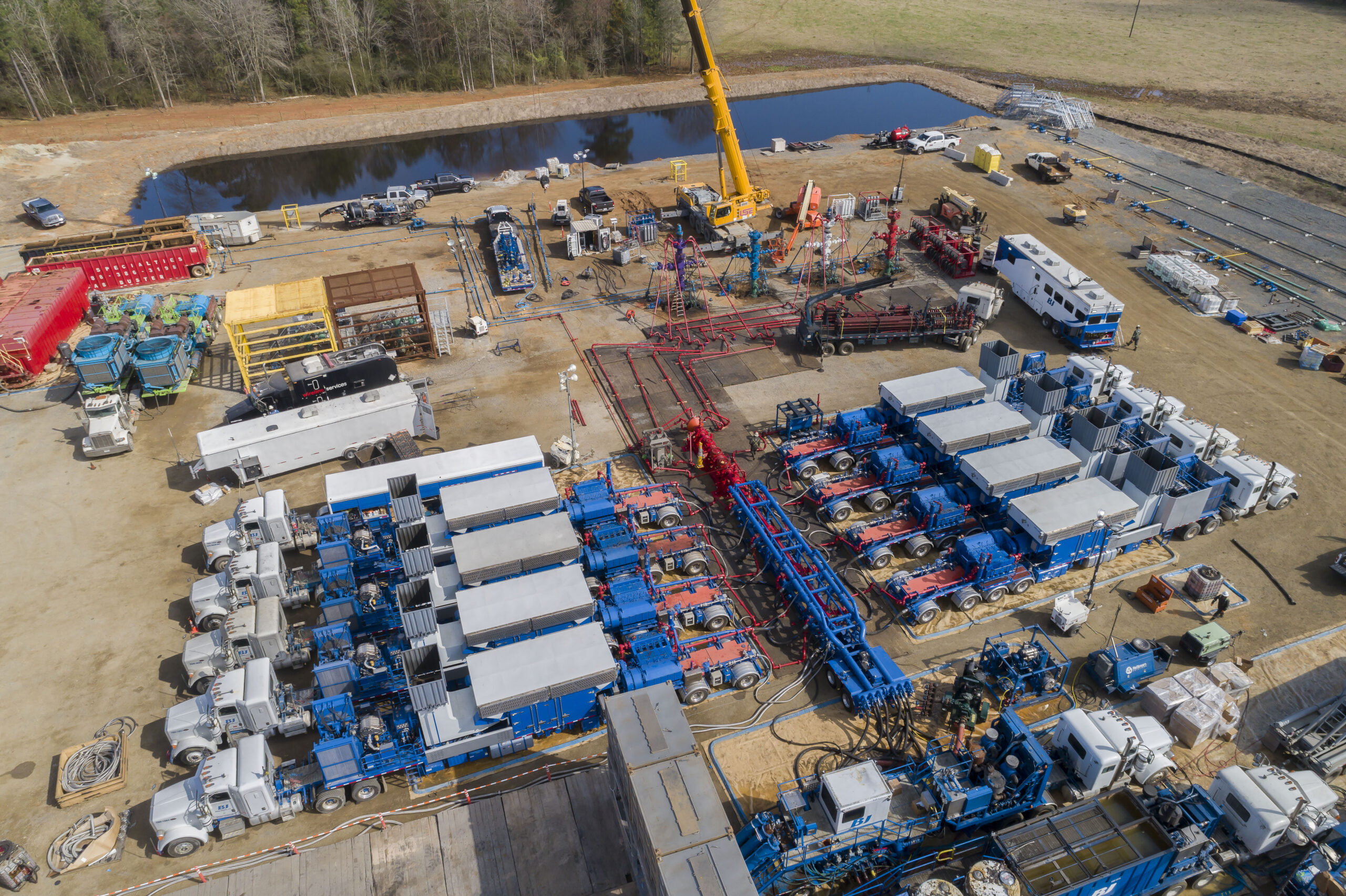 BJ Energy Solutions fracturing site