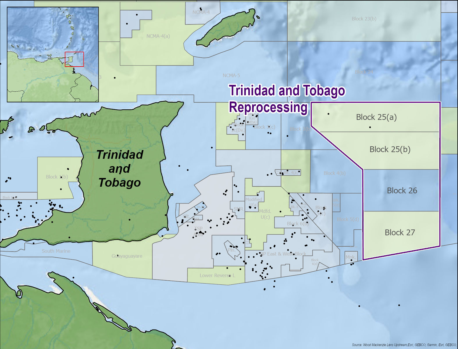 CGG-Trinidad-and-Tobago-Reprocessing-Agreement-Map: Map showing location of CGG’s new Trinidad & Tobago reimaging program. (Source: CGG)