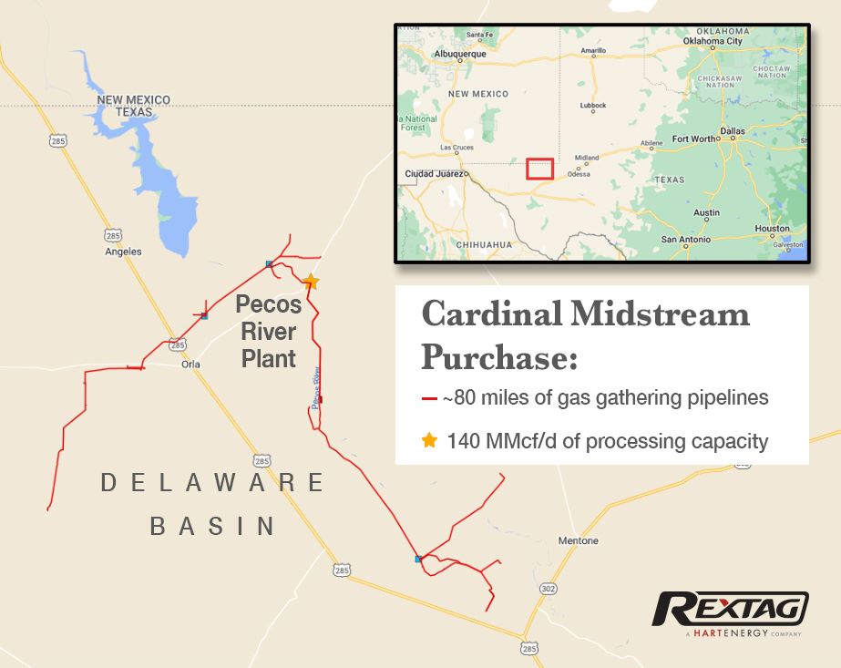 Cardinal Midstream map
