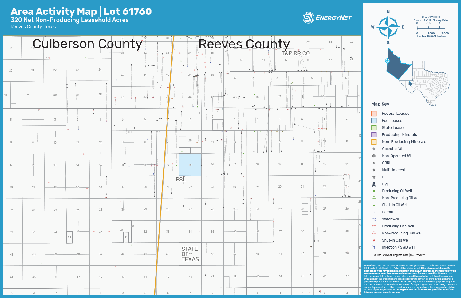 Carrizo Non-Producing Permian Leasehold, Reeves County, Texas Asset Map (Source: EnergyNet)