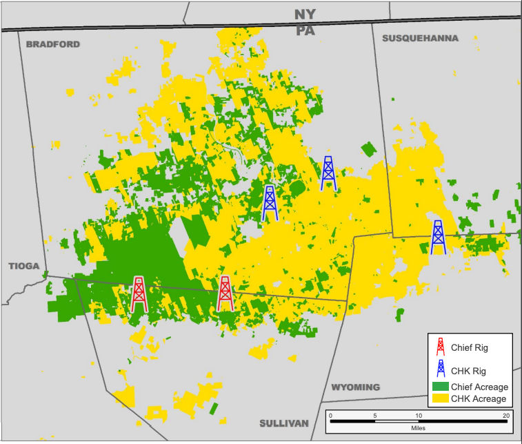 Chesapeake Energy Marcellus Shale Position Investor Presentation Acreage Map