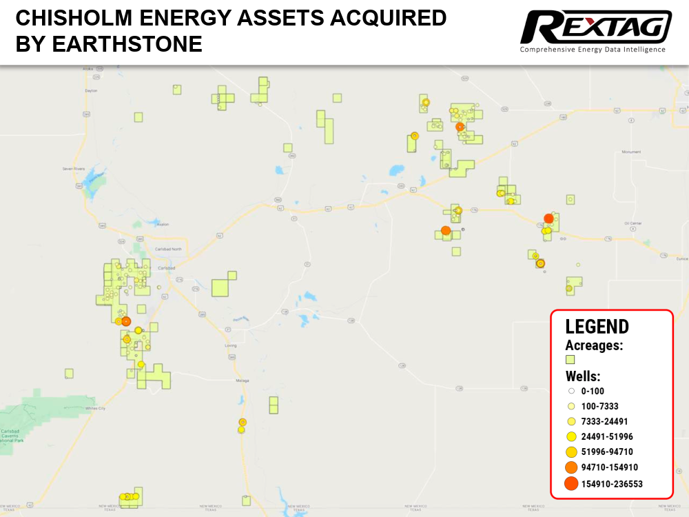 Chisholm Energy Well Activity - Rextag Data Map