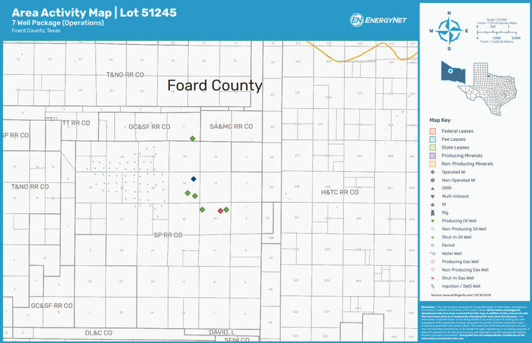 Chisholm Operated North-Central Texas Package Foard County Asset Map (Source: EnergyNet)