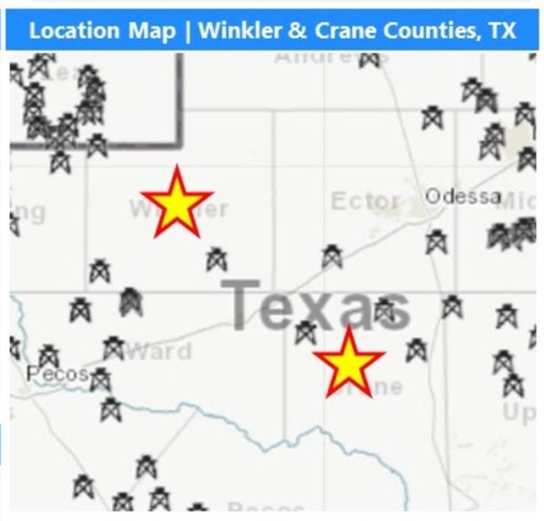 Clearinghouse Marketed Map - Permian Basin Operated Working Interest in Texas