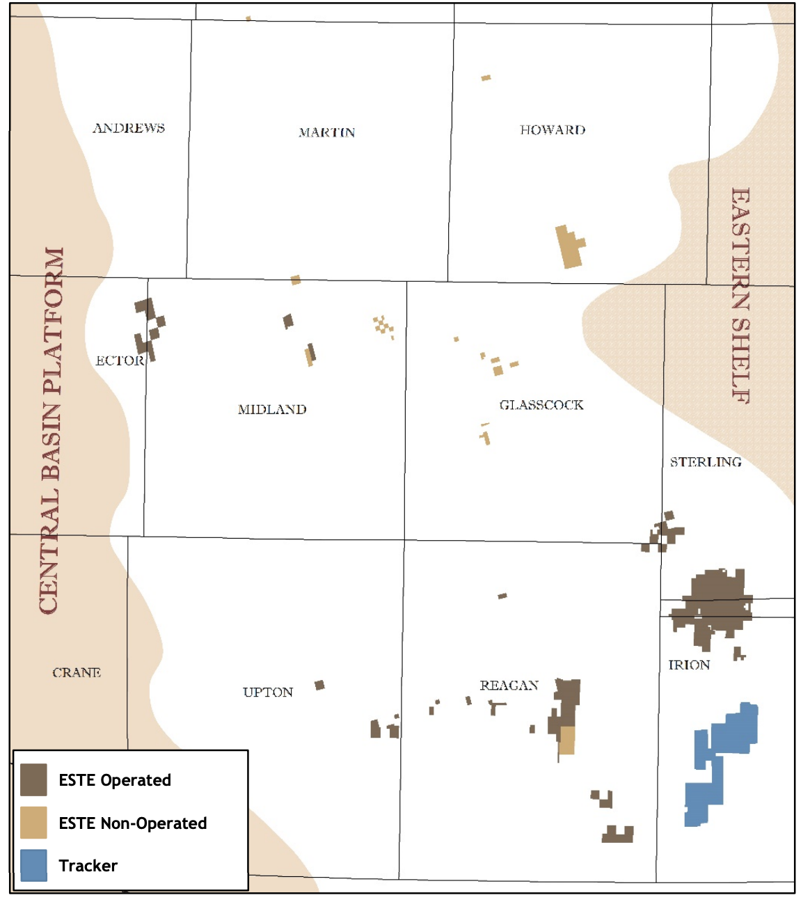 Combined Midland Basin Map - Source Earthstone Energy Inc Investor Presentation
