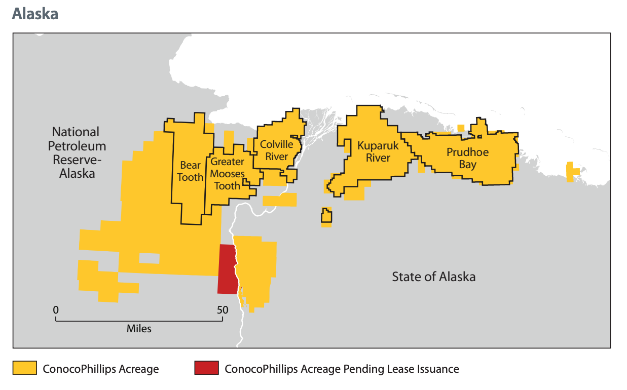 ConocoPhillips Alaska North Slope Asset Map (Source: ConocoPhillips Co. March 2019)