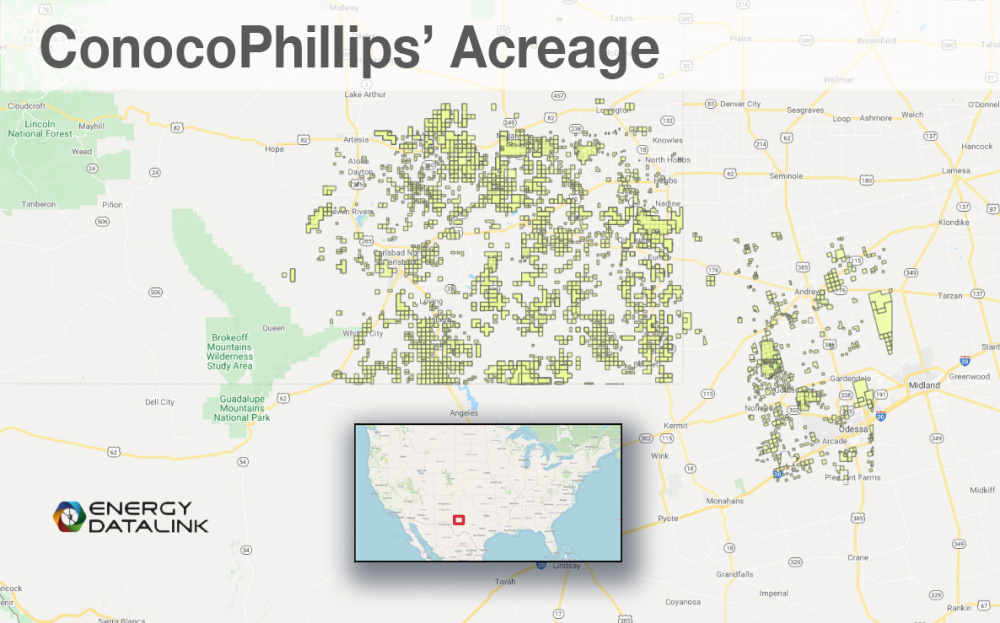 ConocoPhillips Permian Basin Acreage - Rextag Data Map
