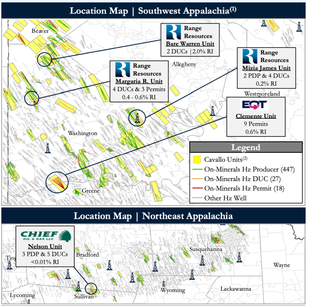 Detring Energy Advisors Marketed Map - Cavallo Mineral Partners Appalachia Minerals Royalty Interests