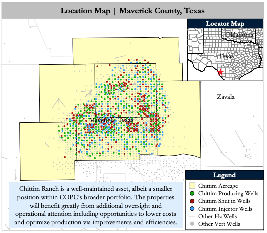 نقشه بازاریابی مشاوران انرژی Detring - ConocoPhillips Chittim Ranch Waterflood Maverick County Texas
