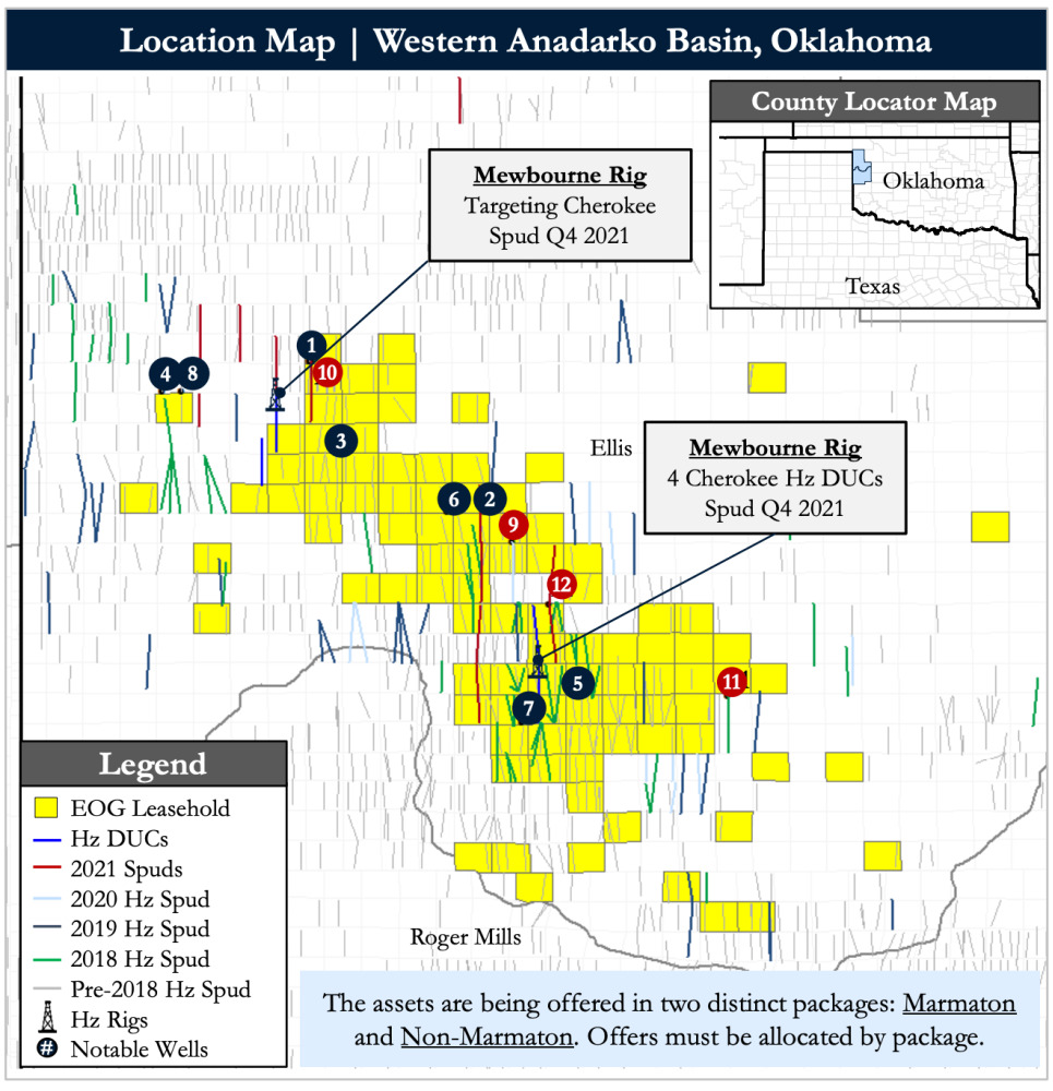 Detring Energy Advisors Marketed Map - EOG Resources Western Anadarko Opportunity