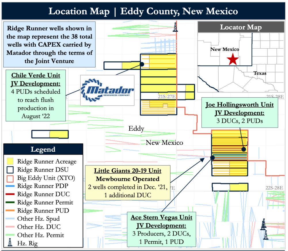 Detring Energy Advisors Marketed Map - Ridge Runner Resources Northern Delaware Nonop Opportunity