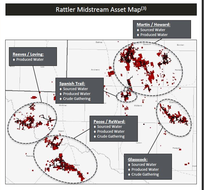 Diamondback Energy Rattler Midstream Map - Hart Energy June 2022