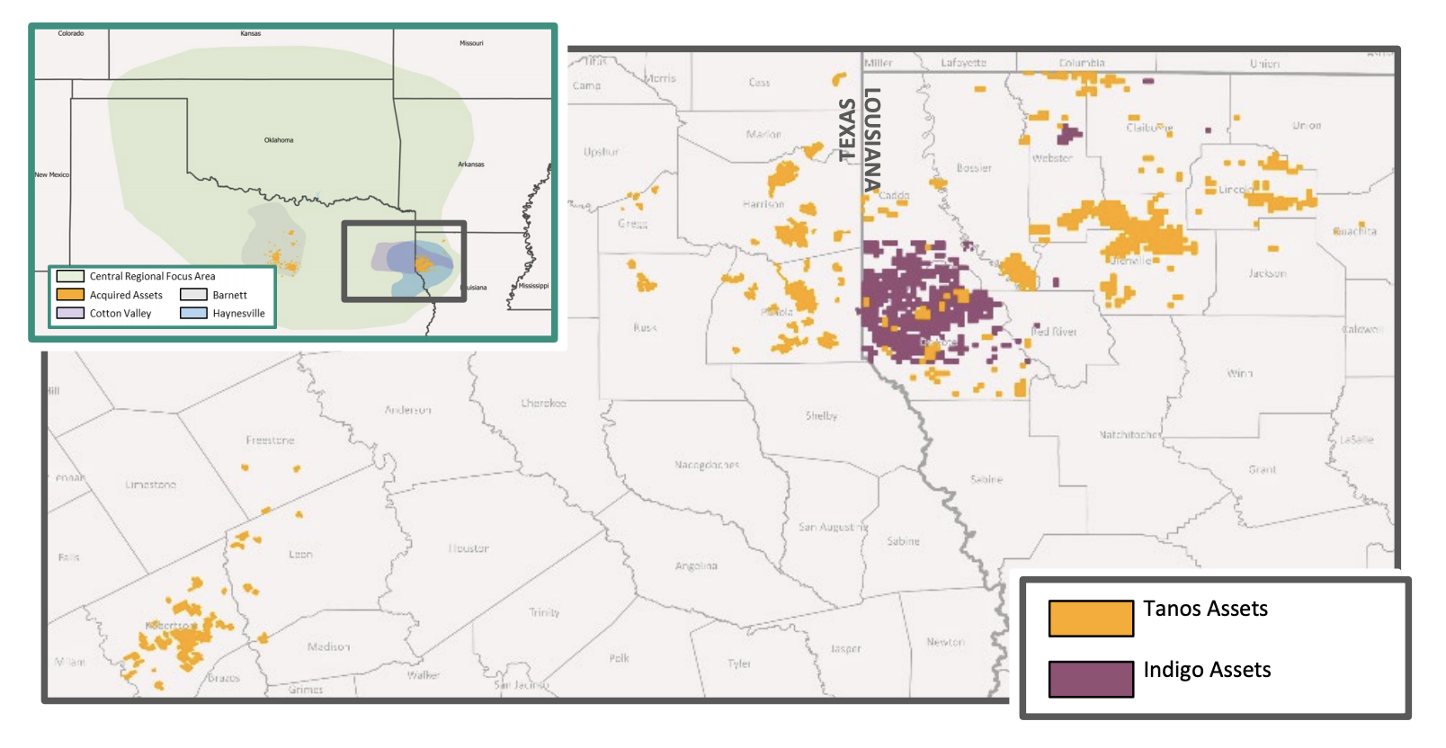 Diversified Energy Tanos Acquisition Map