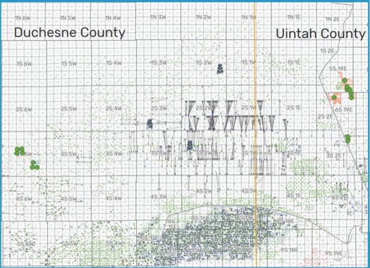 EP Energy Nonop, ORRI Uinta Basin Asset Map (Source: EnergyNet)