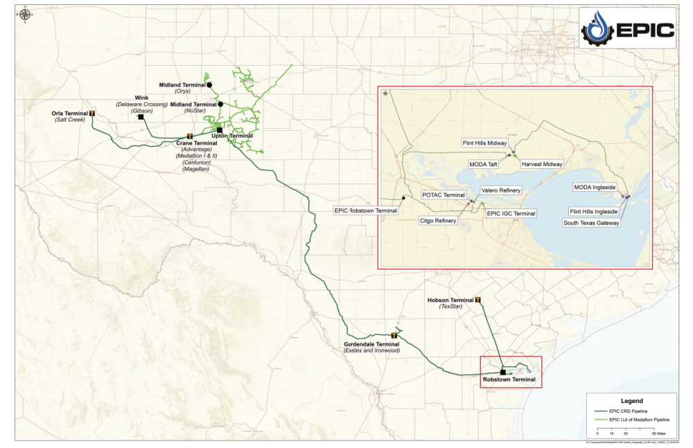 EPIC Crude Pipeline Map