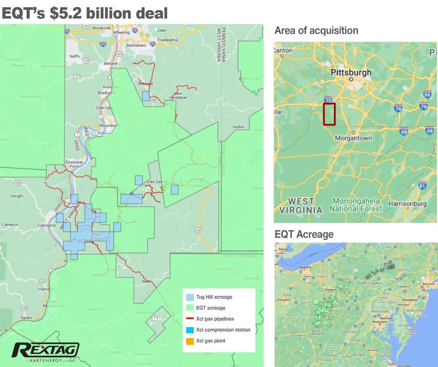 EQT Corp. deal map