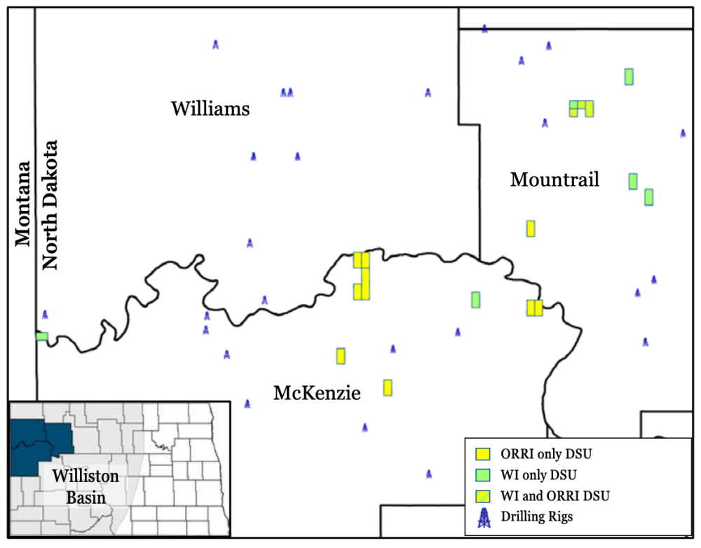 Eagle River Energy Advisors Marketed Map - Salt Creek Oil and Gas Nonop Williston Basin Assets