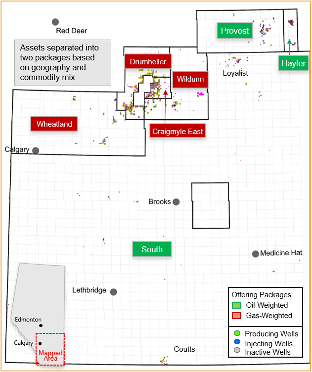 Energy Advisors Group Marketed Map - Prairie Provident Resources Central Alberta Operated Asset