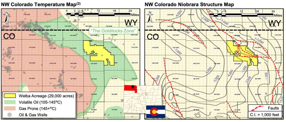 Energy Advisors Group Marketed Map - Welba Peak Northwestern Colorado Multi-bench Niobrara Development